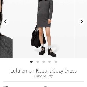 Lululemon Athletica Graphite Grey Long Sleeve Dress keep it cozy